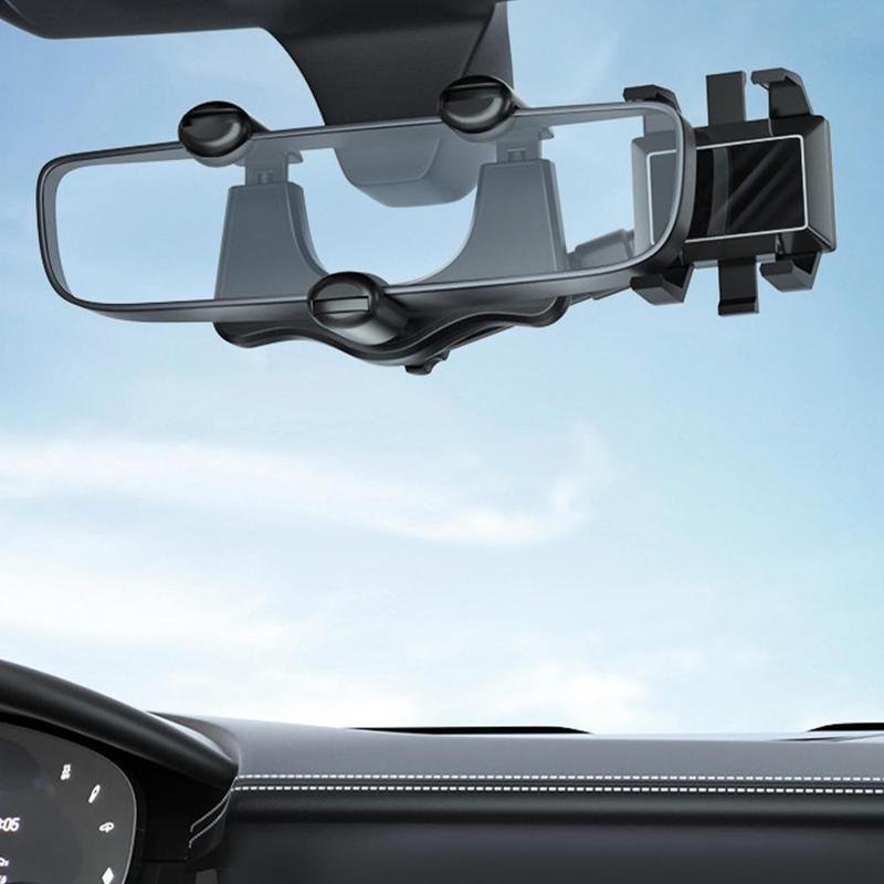 Rearview Mirror Phone Holder For Car Rotatable And Retractable Car Phone Holder Multifunctional 360 Rear View Mirror Phone Holder Suitable For All Mobile Phones And All Car - Image 6