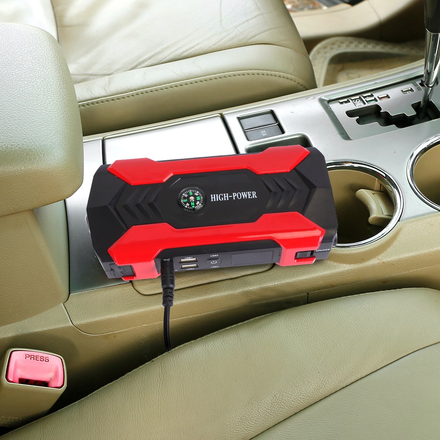 Car Jump Starter Booster 800A Peak 28000mAh 12V Battery Charger Up To 6.0L Gas Or 3.0L Diesel Engine With LCD Screen 4 Modes LED Flashlight - Image 9